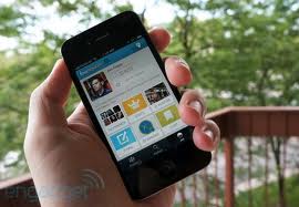 Foursquare on smartphone