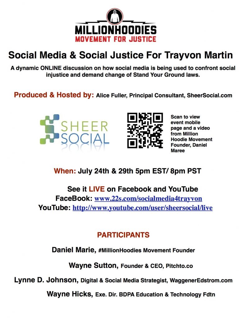 Social Media & Social Justice For Trayvon Martin Flyer