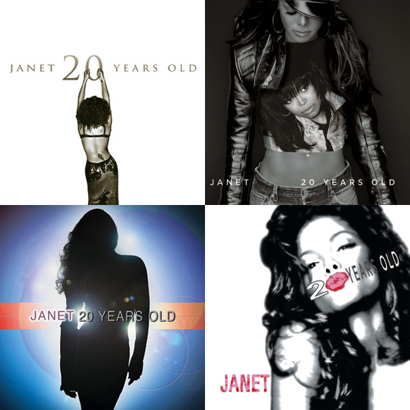 Janet Jackson 20 YO album covers
